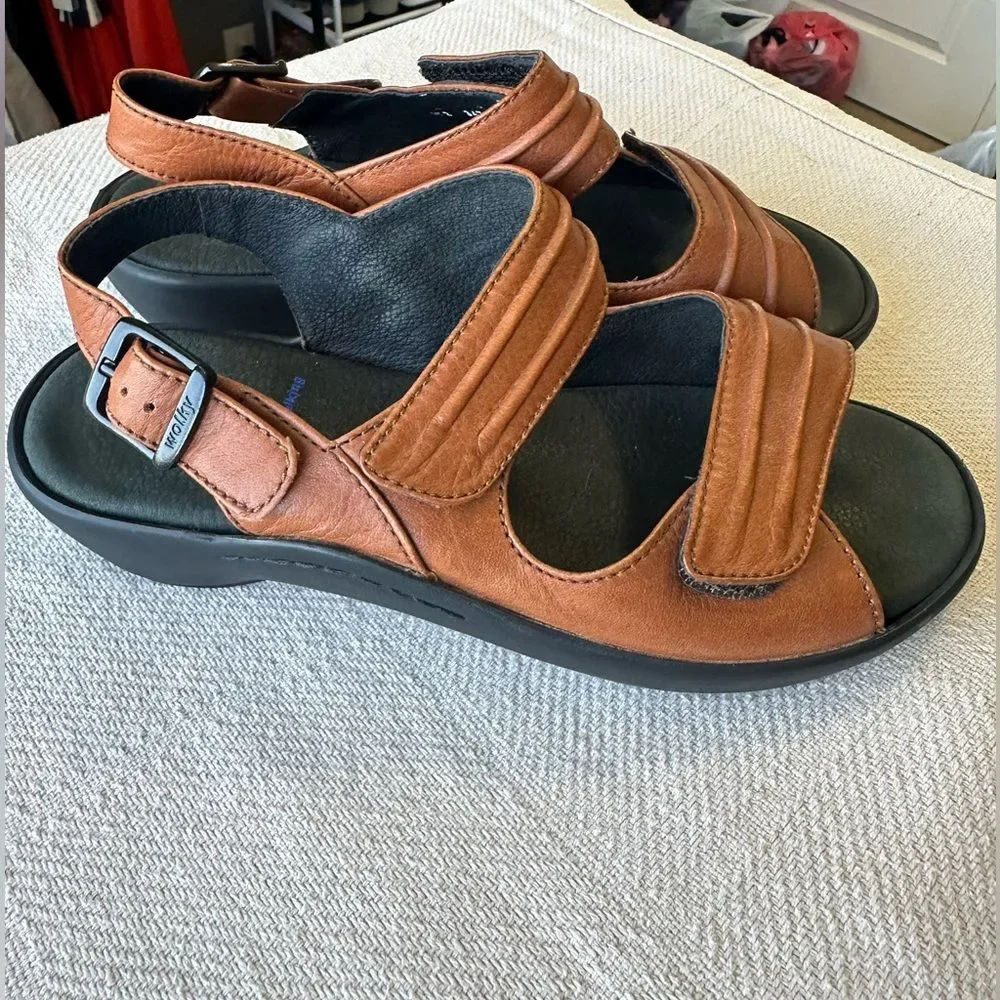 Wolky Sienna Mandalay Leather Sandals Comfort Size 38
